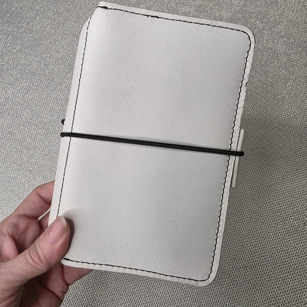 Planner Perfect Out and About Leather Traveler’s Notebook Cover -White